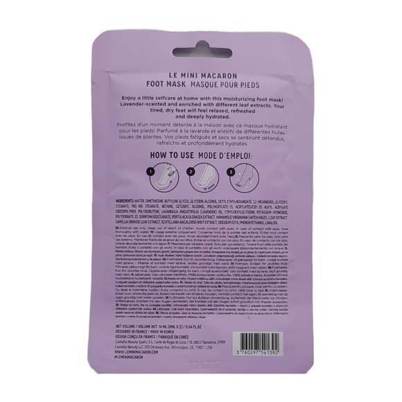 New Foot Mask by le mini macaron - moisturizing lavender - Picture 2 of 2